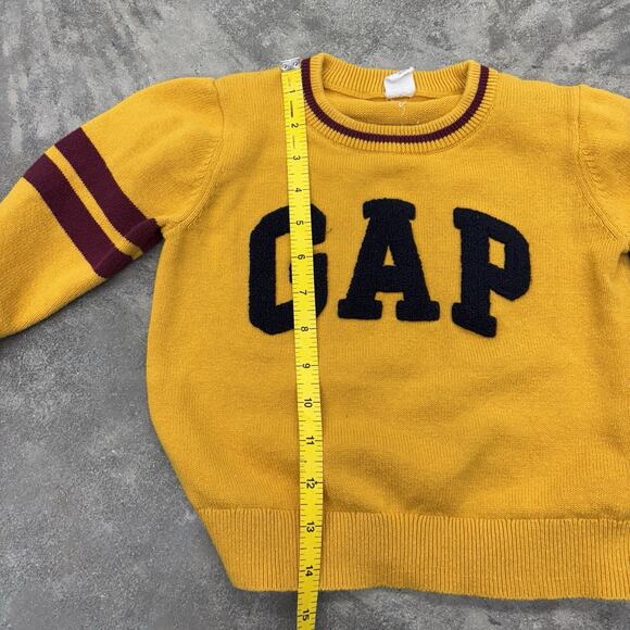 Gap Baby Kids Boys Sweater Size 3T Toddler Yellow Red Logo Classic Hong Kong - Picture 7 of 11